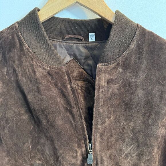 Vintage Roundtree & Yorke Soft Suede Leather Bomber Jacket Men's‎ Size Large - Picture 4 of 10